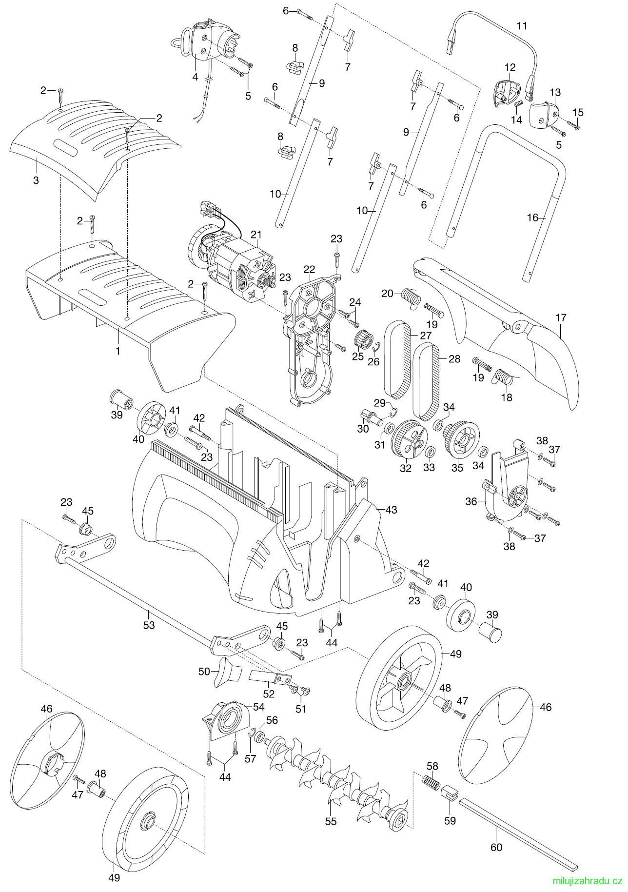 GARDENA elektrický vertikutátor EVC 1000 (č.v. 4068)