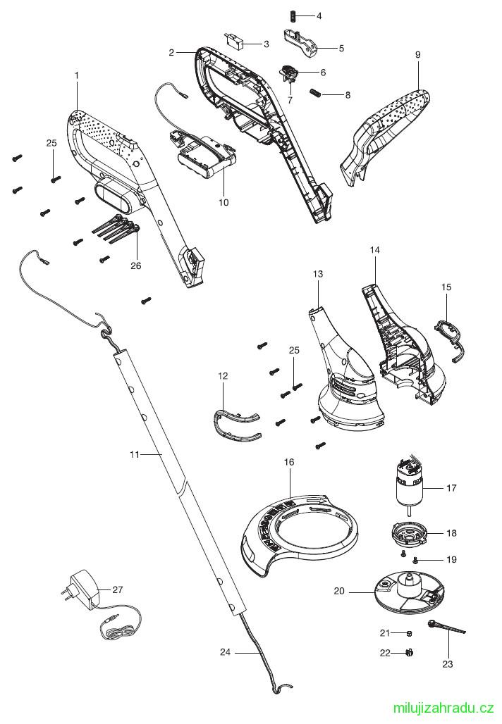 GARDENA akumulátorový trimmer SmallCut Li-23R (č.v. 9822)