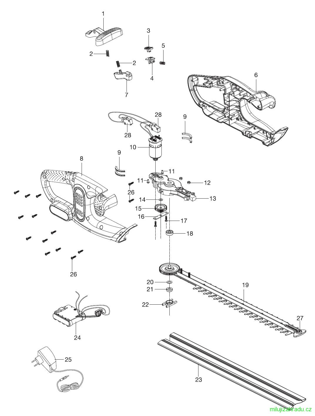GARDENA akumulátorové nůžky na živý plot EasyCut Li40 (č.v. 9836)