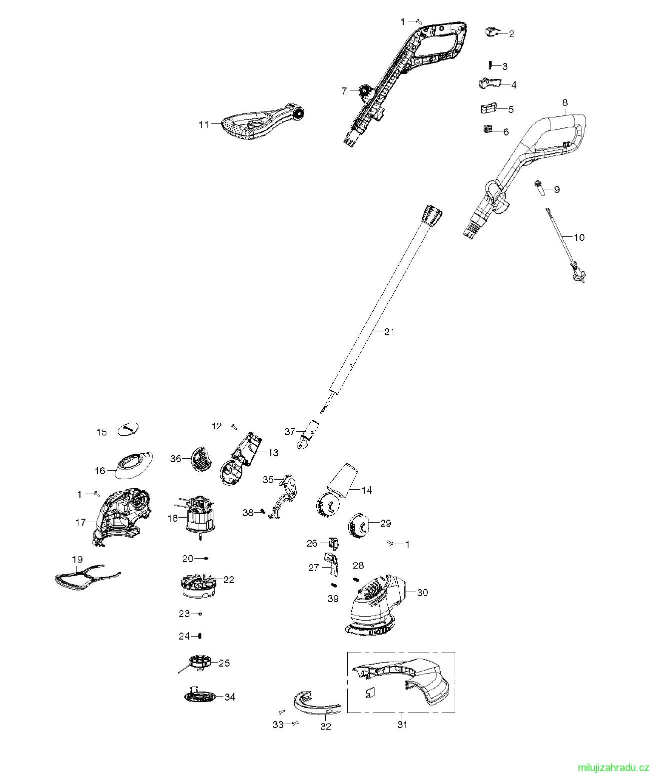 GARDENA elektrický trimmer PowerCut 650/28 (č.v. 9874)