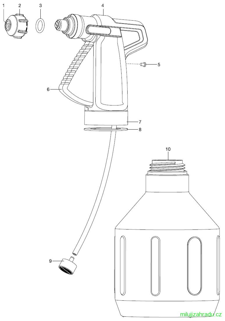 GARDENA postřikovač Comfort 1 l (č.v. 0805)