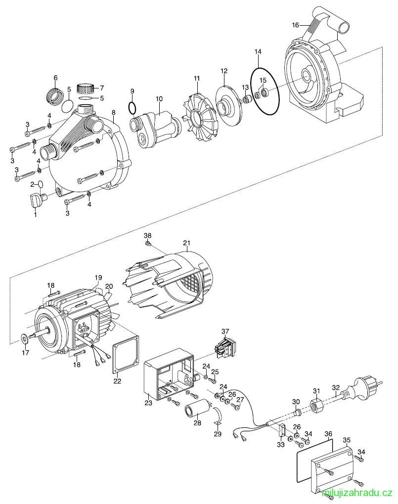 GARDENA zahradní čerpadlo 3000/4 Jet (č.v. 1706)