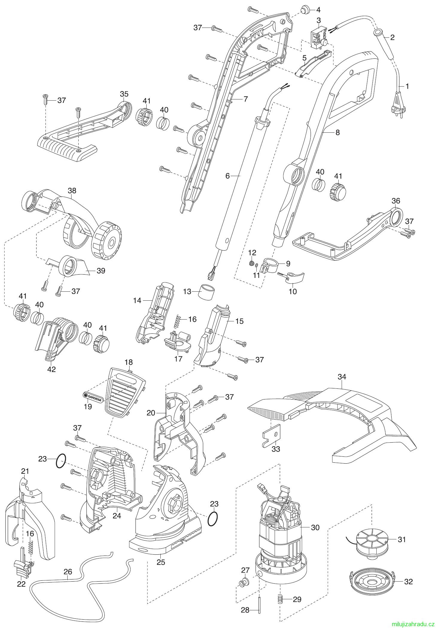 GARDENA turbotrimmer PowerCut 500 (č.v. 8848)