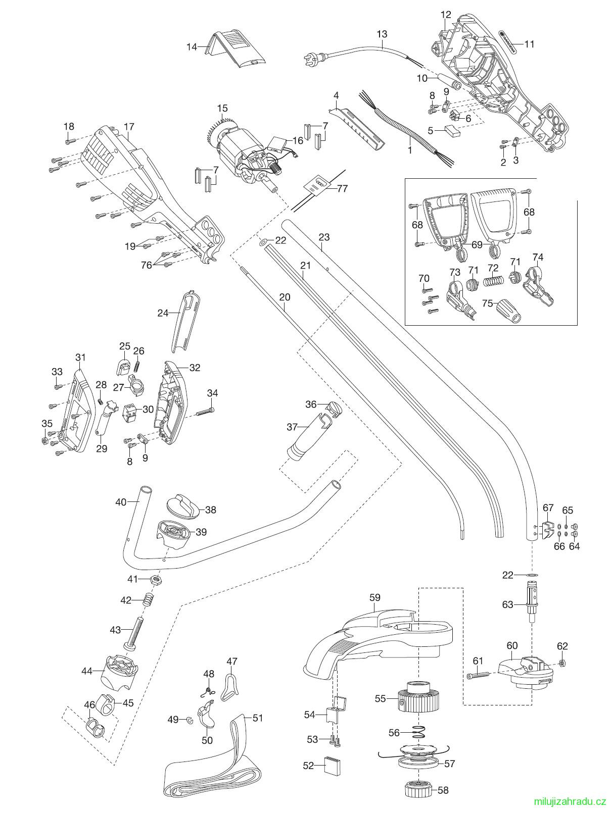GARDENA turbotrimmer ProCut 800 (č.v. 8851)