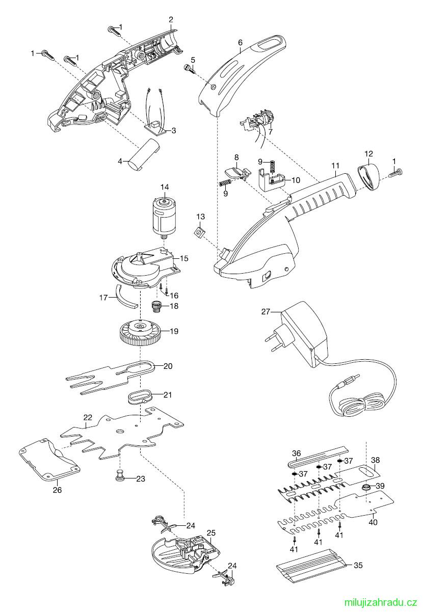 GARDENA akumulátorové nůžky Accu Contour Cut (č.v. 8829/8819)