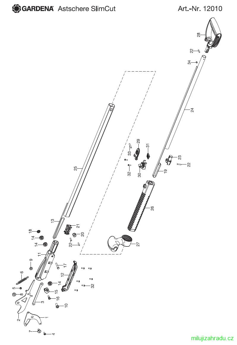 GARDENA stříhací kopí SlimCut (č.v. 12010)