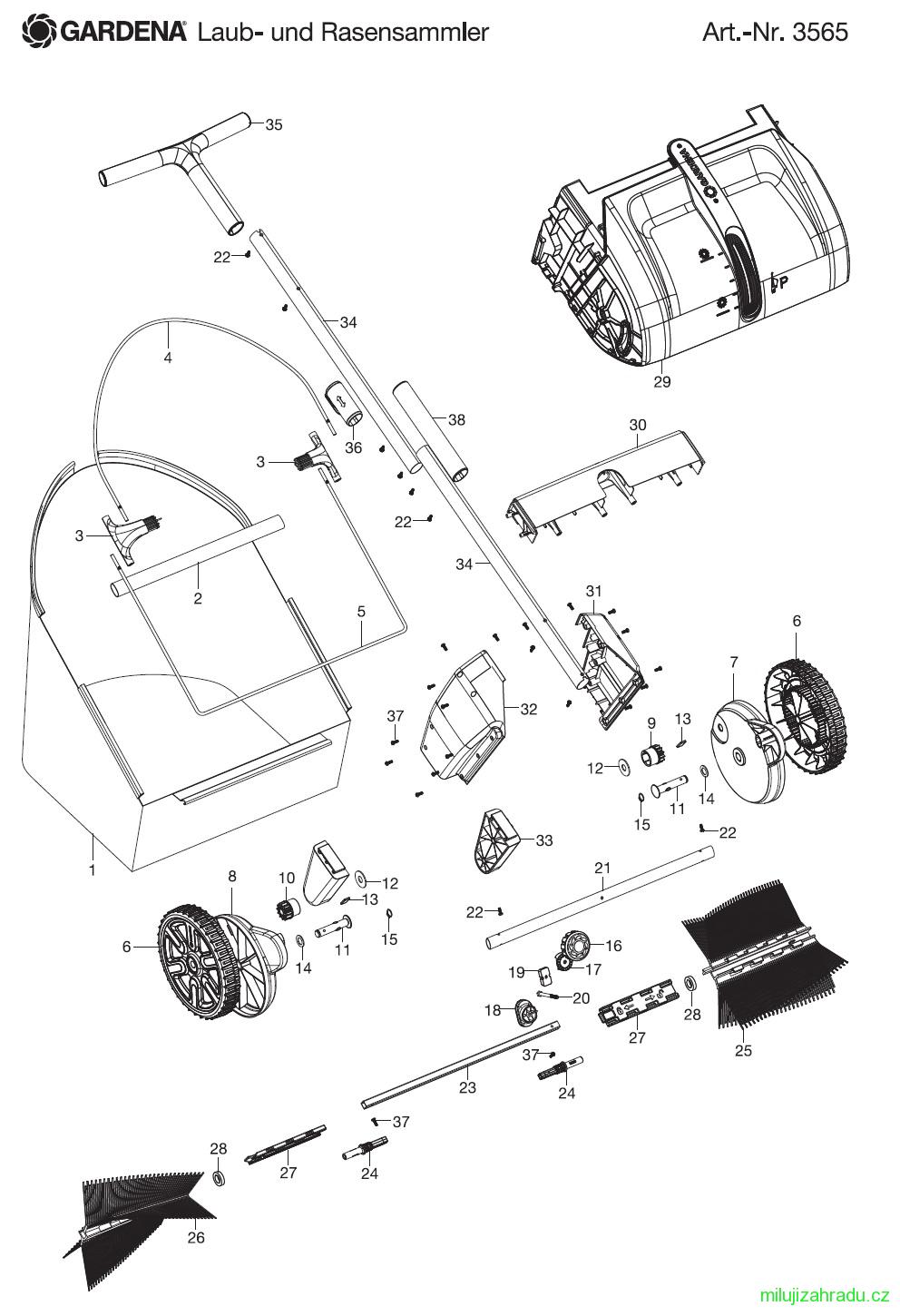 GARDENA sběrač listí (č.v. 3565)