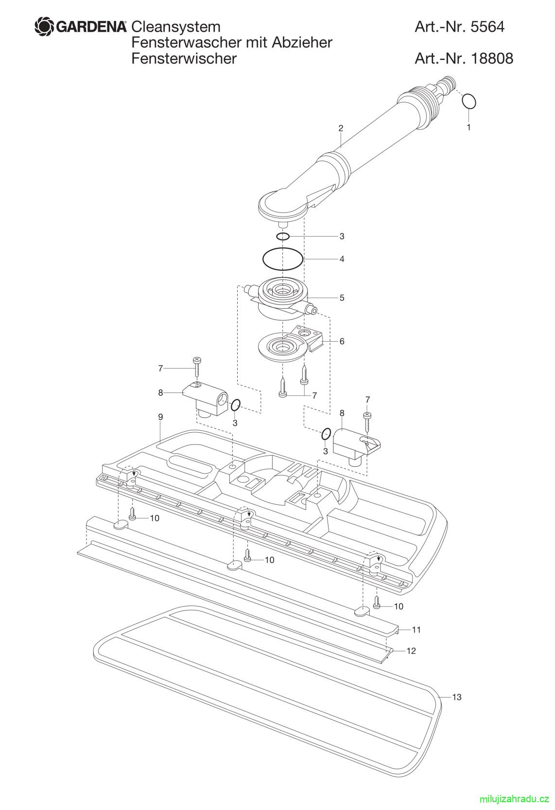 GARDENA čistič oken (č.v. 18808)