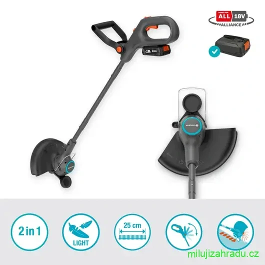 GARDENA akumulátorový vyžínač EasyTrim 25/18V P4A - set