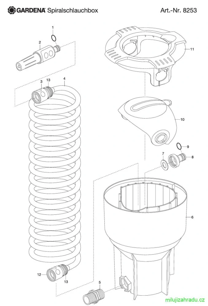 GARDENA box se spirálovou hadicí Pipeline (č.v. 8253)