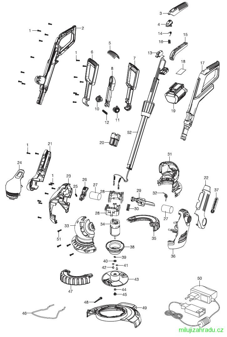 GARDENA akumulátorový trimmer ComfortCut Li-18/23R - sada (č.v. 9825)