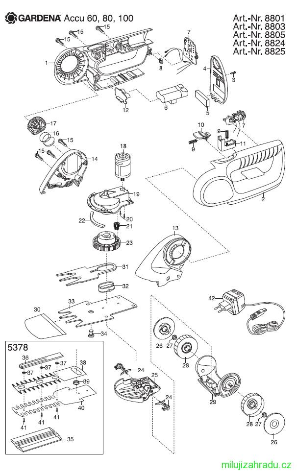 GARDENA akumulátorové nůžky Accu 100 (č.v. 8805)