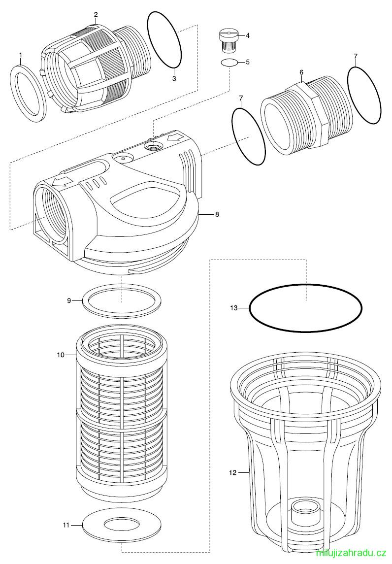 GARDENA předfiltr pro čerpadla 3,000 l/h (č.v. 1731)