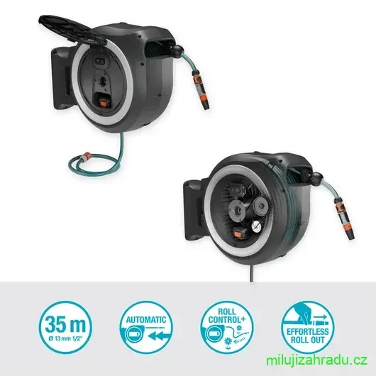 GARDENA PowerRoll XL nástěnný box na hadici 35 m, bílý - set