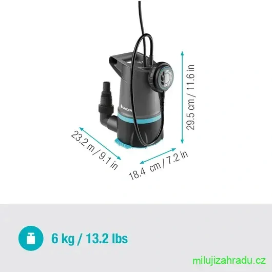 GARDENA čerpadlo odvoňovací pro čistou/znečištěnou vodu 2v1 20000 BASIC