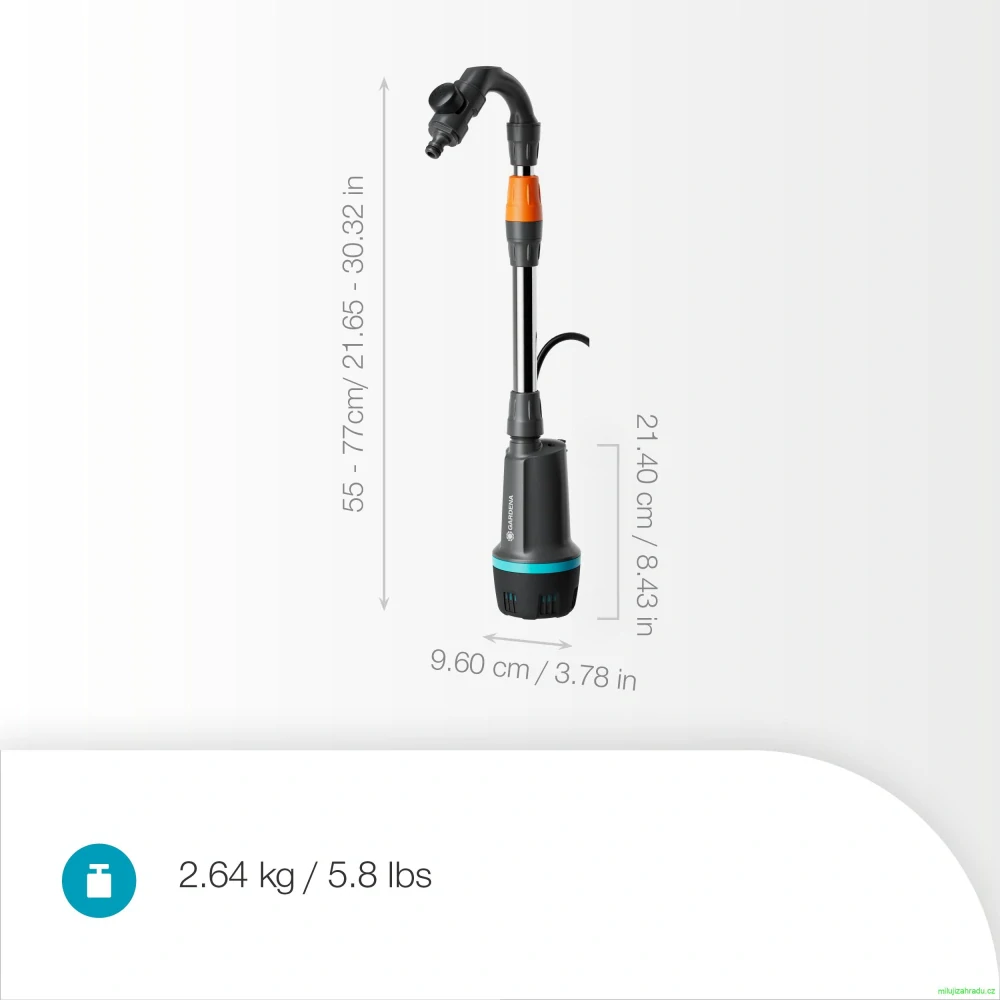 GARDENA akumulátorové čerpadlo do sudu 2600 Comfort 18V P4A  Set