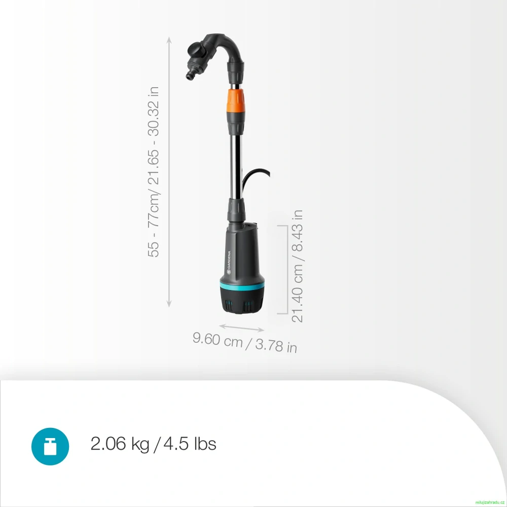 GARDENA akumulátorové čerpadlo do sudu 2600 Comfort 18V P4A bez akumulátoru 