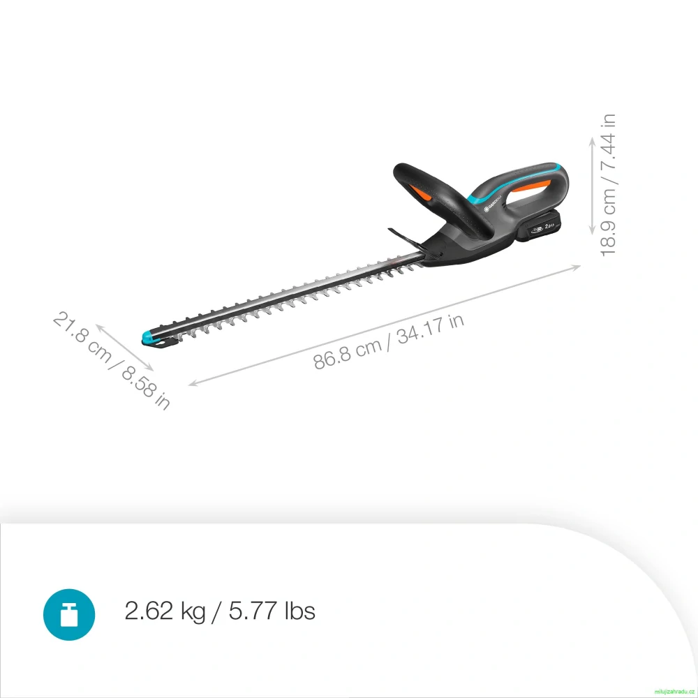 GARDENA akumulátorové nůžky na živý plot EasyCut 45/18V - set