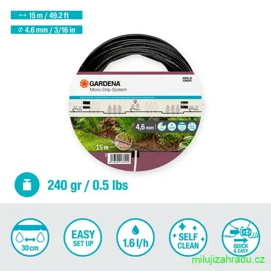 GARDENA kapací hadice 4,6 mm, 15 m