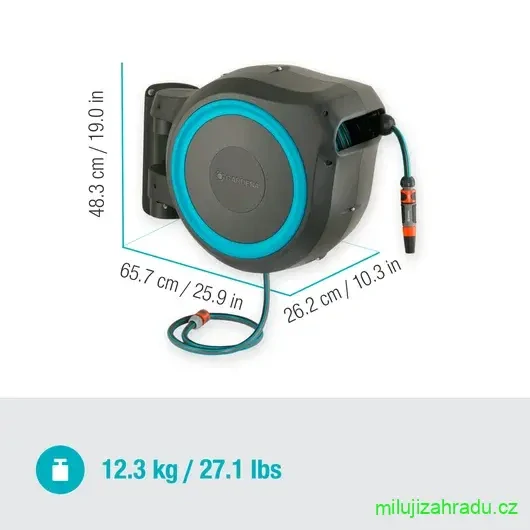 GARDENA RollUp L nástěnný box na hadici 30 m, tyrkysový