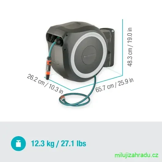 GARDENA RollUp L nástěnný box na hadici 30 m, bílý