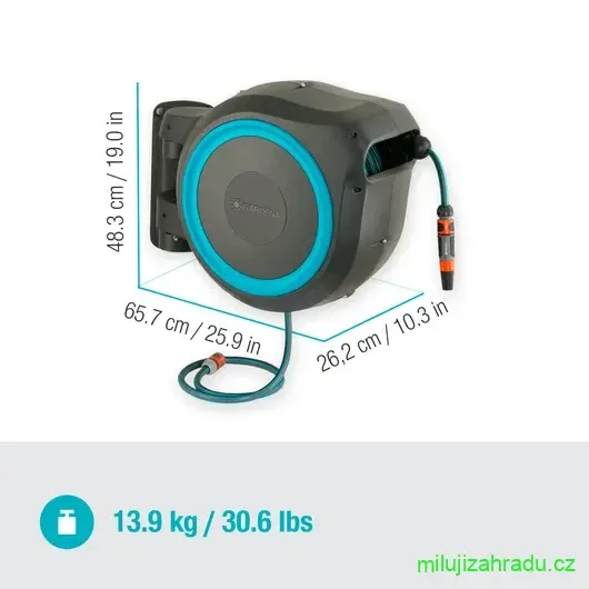 GARDENA RollUp XL nástěnný box na hadici 35 m, tyrkysový