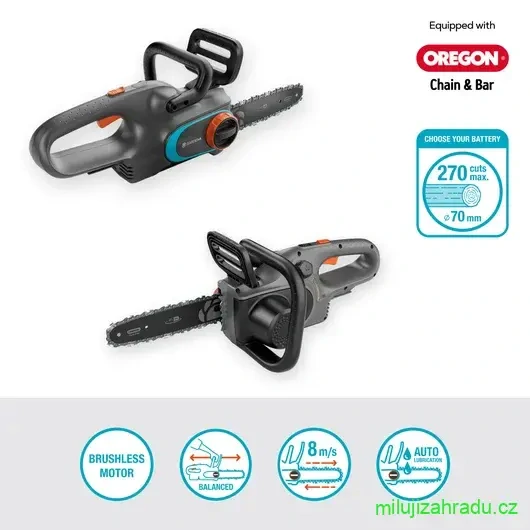 GARDENA akumulátorová řetězová pila PowerSaw 250/18V P4A - set