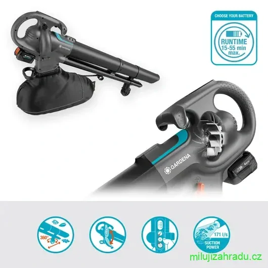 GARDENA akumulátorový vysavač/foukač PowerJetCollect 18V P4A - bez akumulátoru