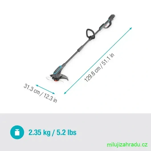 GARDENA akumulátorový vyžínač PowerTrim 30/18V P4A - bez akumulátoru