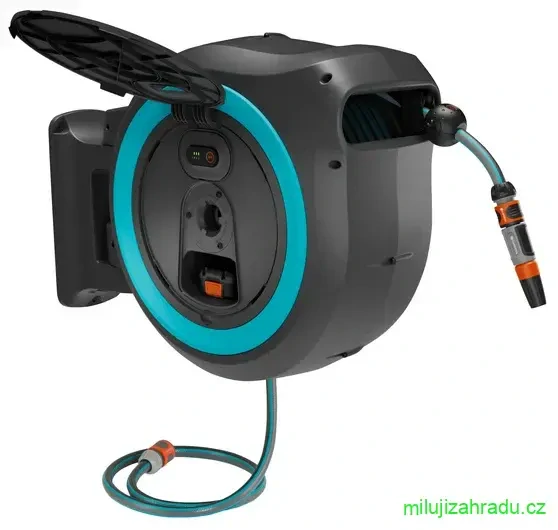 GARDENA PowerRoll XL nástěnný box na hadici 35 m, tyrkysový - set