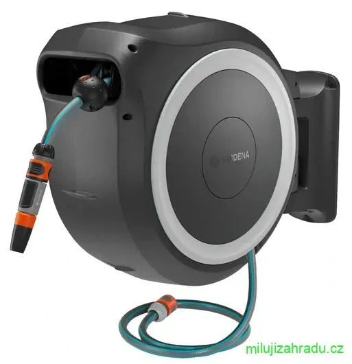 GARDENA PowerRoll XL nástěnný box na hadici 35 m, bílý - bez akumulátoru