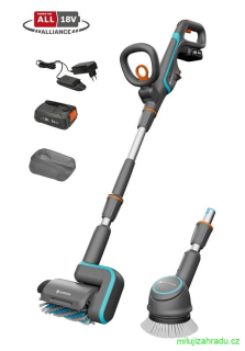 GARDENA akumulátorový multi čistič AquaBrush Universal - sada