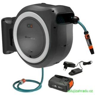 GARDENA PowerRoll XL nástěnný box na hadici 35 m, bílý - set