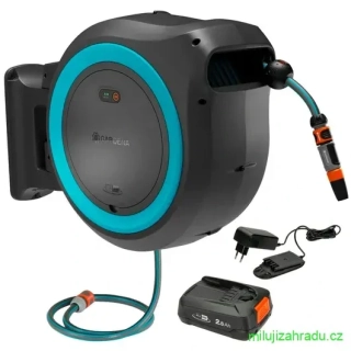 GARDENA PowerRoll XXL nástěnný box na hadici 40 m, tyrkysový - set
